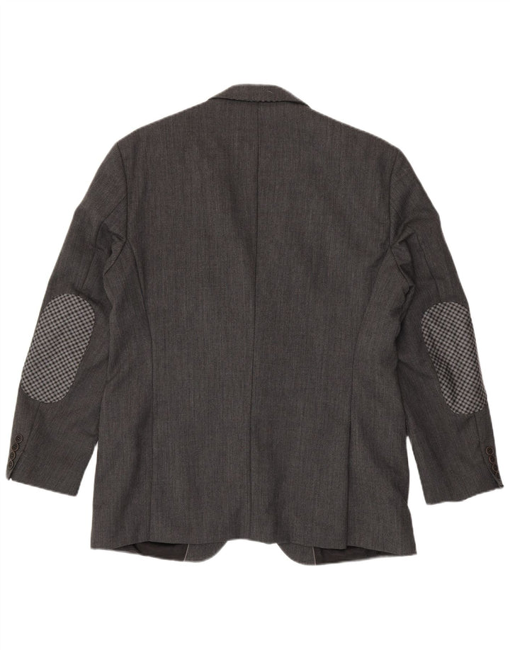 Blazer pentru bărbați Hugo Boss cu 2 nasturi EU 52 XL Lână virgină gri