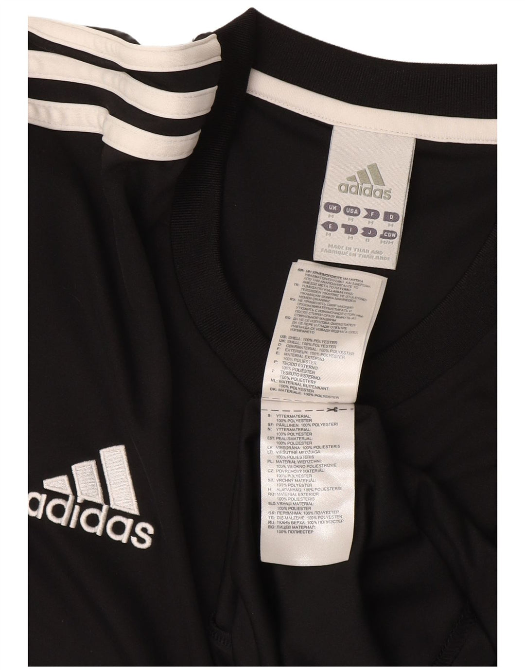 Adidas Herre Climalite T-Shirt Top Medium Sort Polyester