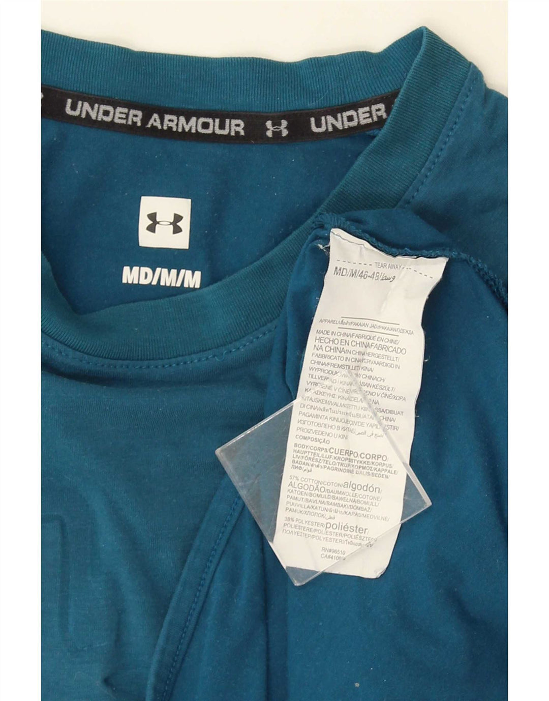 Under Armour Herre grafisk T-shirt Top Medium Blue Bomuld