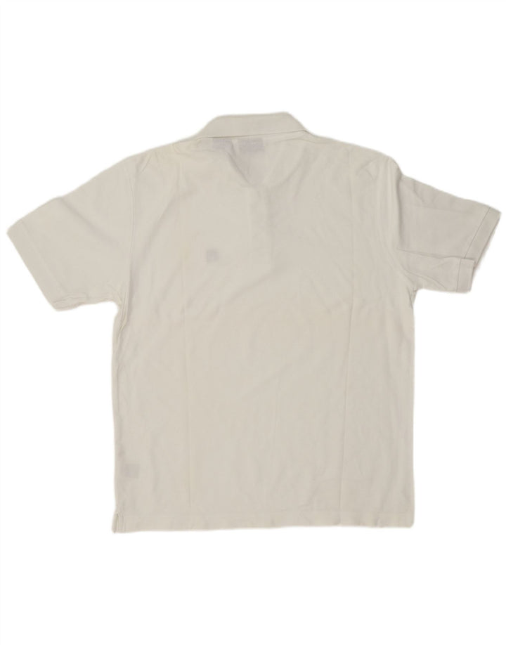 FILA Mens Polo Shirt Large White Cotton