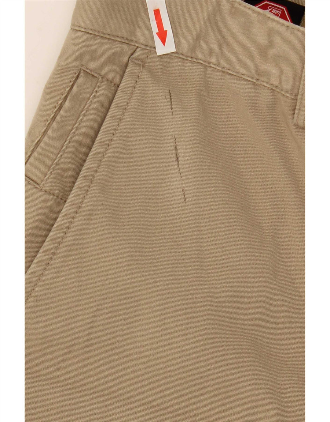 Avirex Mens Straight Chino Trousers W33 L29 Beige Polyester