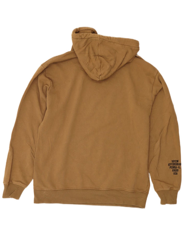 Caterpillar Mens Graphic kapucnis pulóver közepes khaki pamut