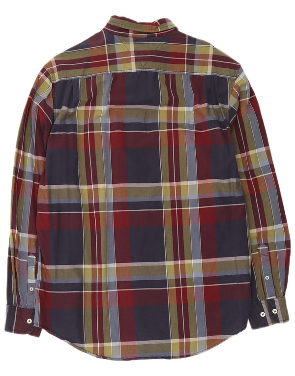 Tommy Hilfiger Chemise coupe classique pour homme en coton à carreaux bleu marine