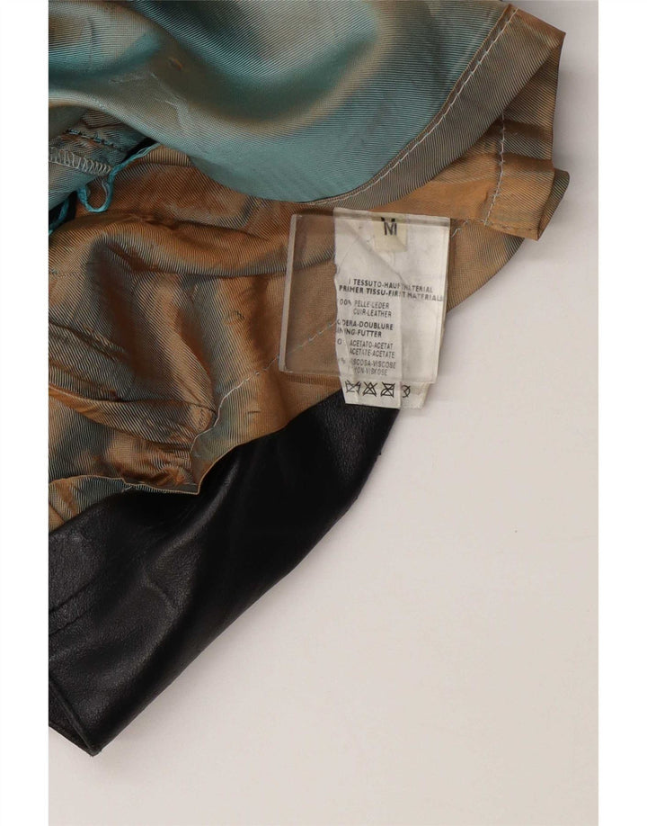 Vintage Womens Leather Skirt Medium W28 Black