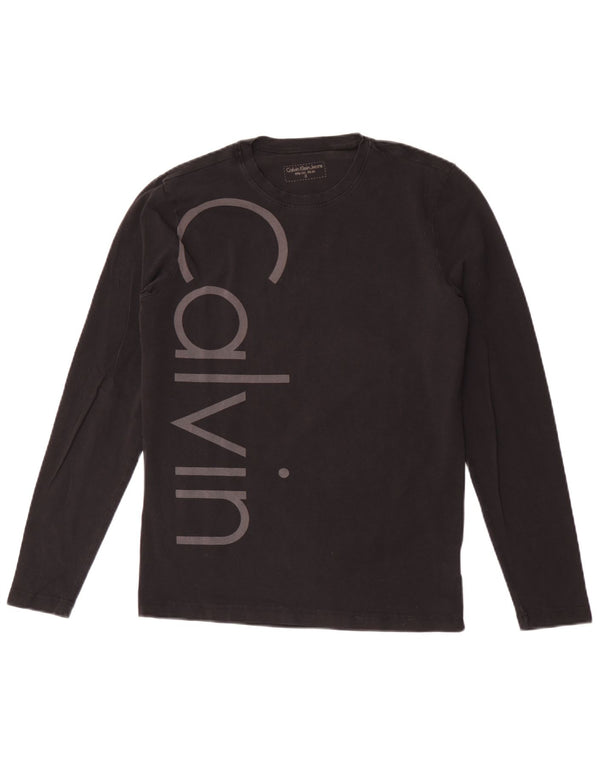 Calvin Klein Jeans Mens Graphic Top Long Sleeve Small Black