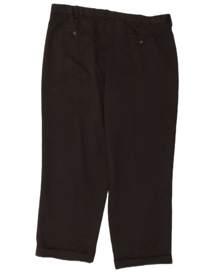 IZOD Mens Golf Pegged Suit Trousers W40 L30 Black Polyester