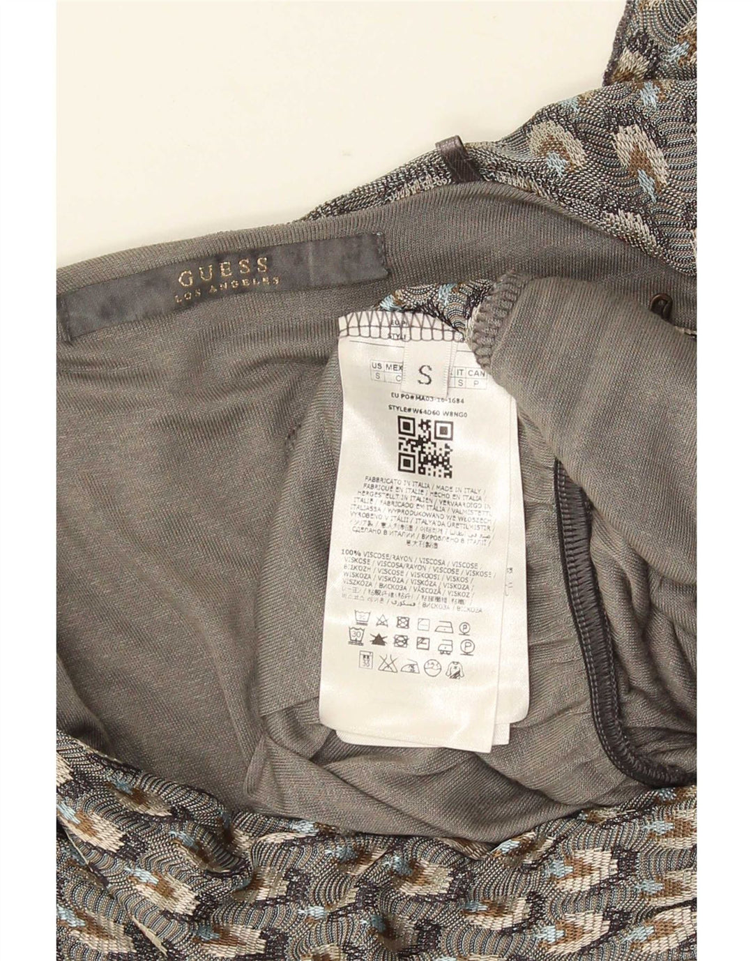 Guess Womens Jumpsuit UK 10 Small  Grey Geometric Viscose