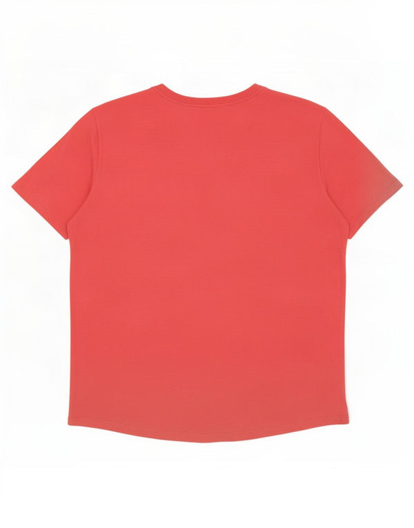 Nike Dame Oversized grafisk T-shirt Top UK 10 Lille Rød Bomuld