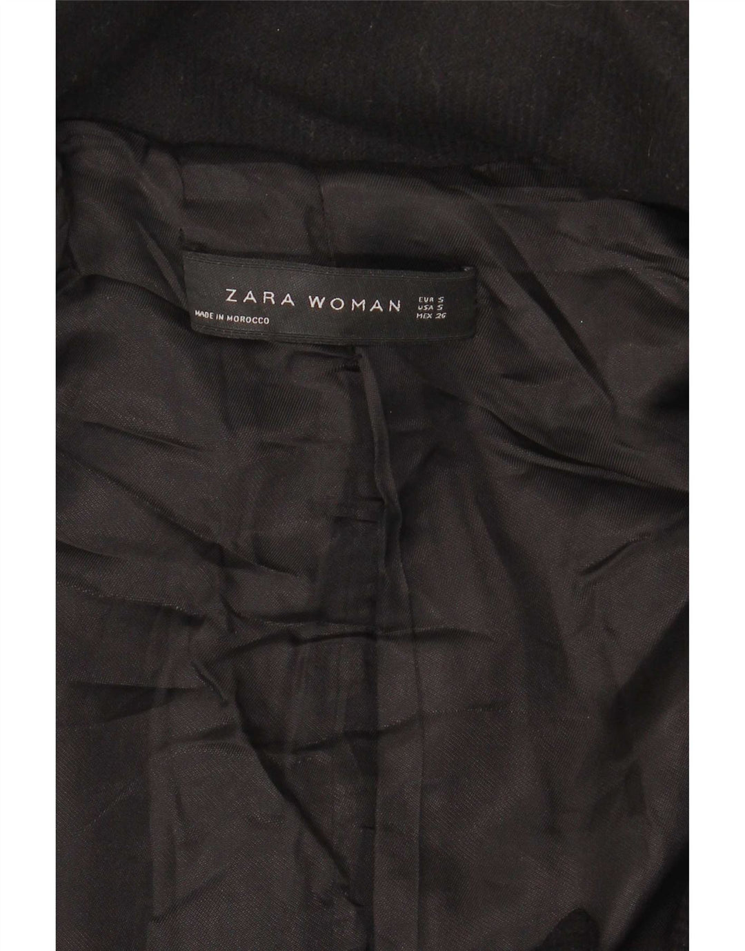 Zara Damen Mantel UK 10 Small Schwarz