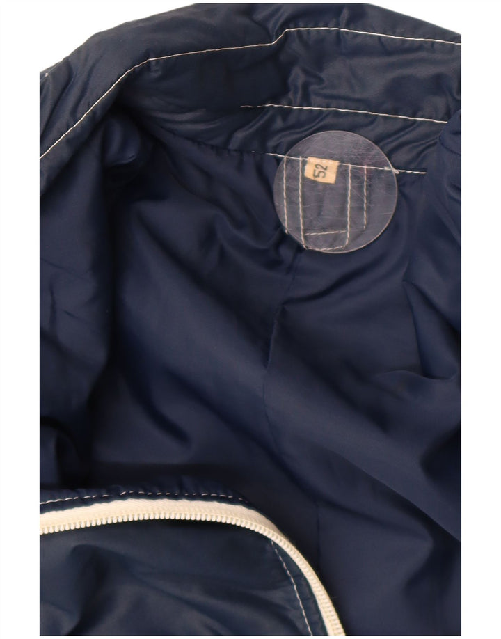Vintage Herren Bomberjacke IT 52 XL Marineblau Farbblock