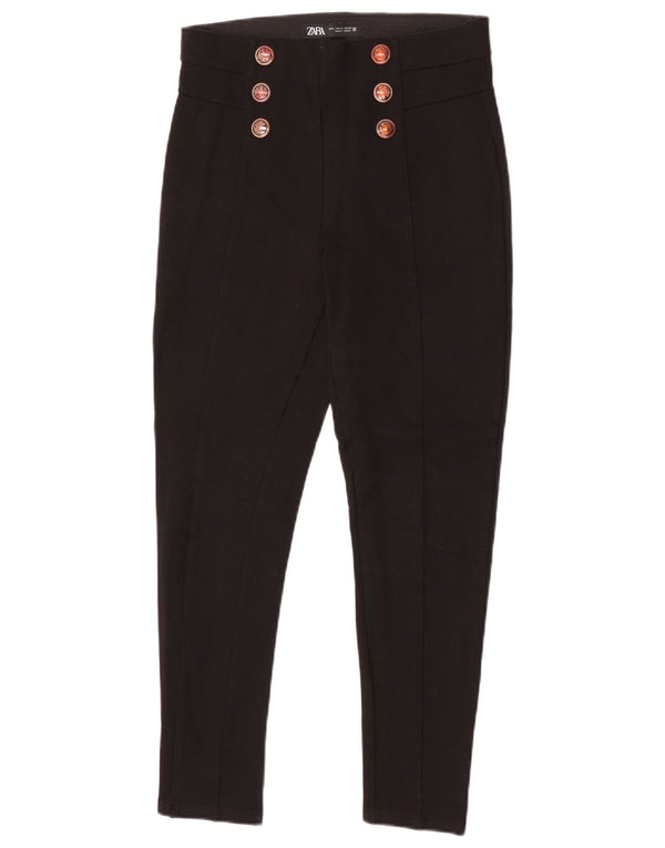 Zara Pantalon décontracté slim pour femme Medium W28 L25 Noir