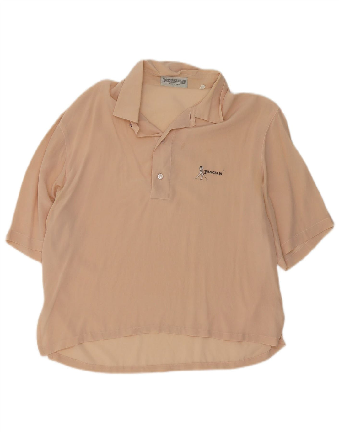 Pancaldi & B Kortærmet Herreskjorte Størrelse 15 1/2 39 Medium Beige