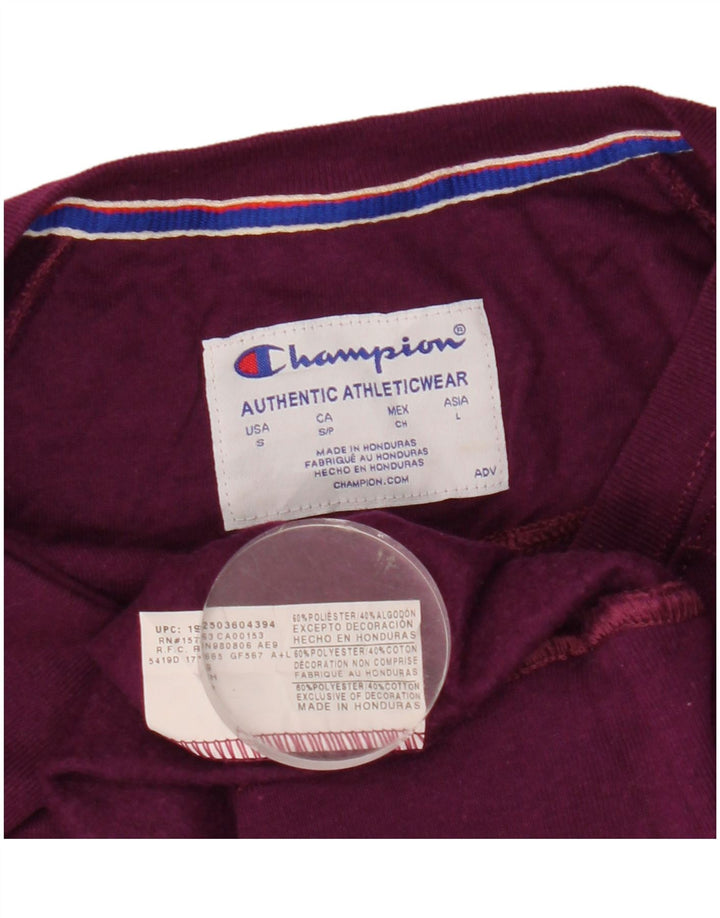 Champion Womens Graphic Oversized Sweatshirt Jumper UK 10 Small Purple