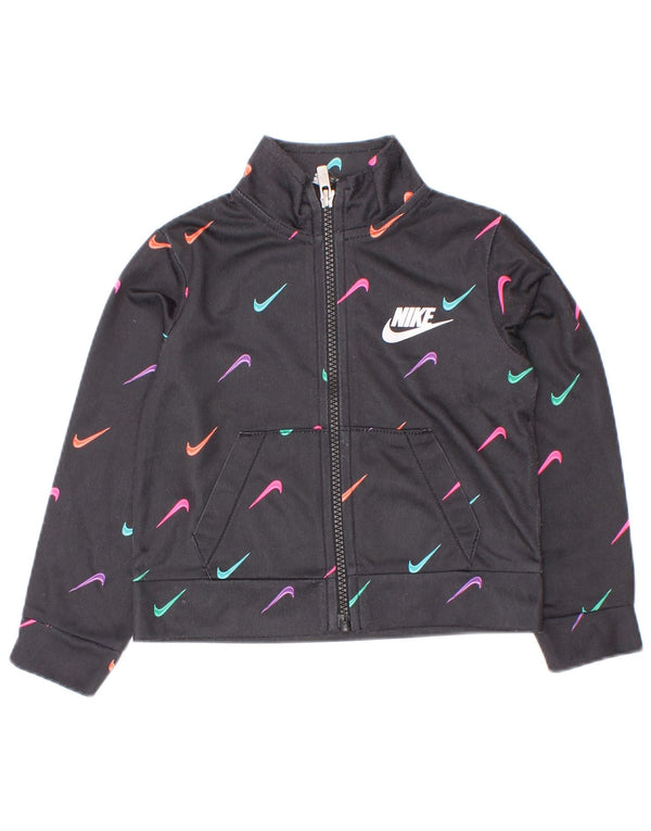 Giacca sportiva Nike da bambina con grafica grafica 12-18 mesi nera