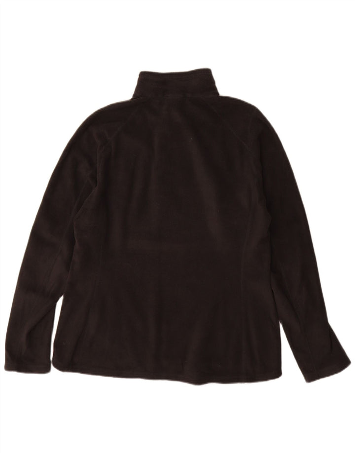 THE NORTH FACE Maglione in pile da donna con collo e zip UK 14 Poliestere nero medio