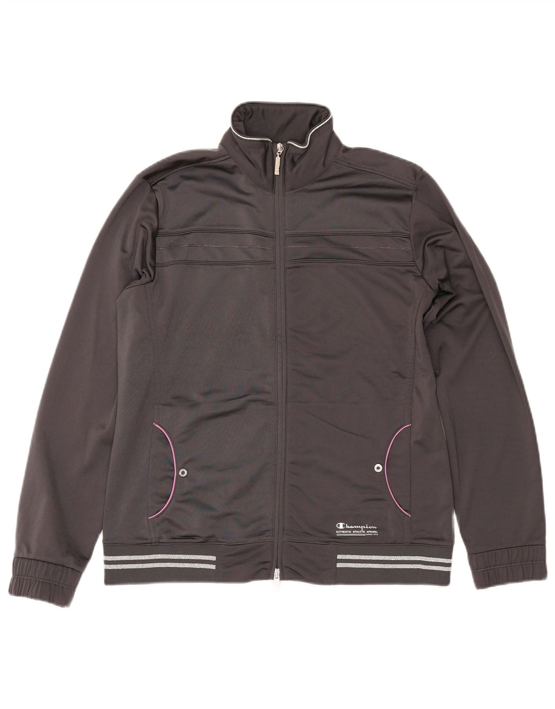 CHAMPION Dame træningsdragt Topjakke UK 14 Medium Grå Polyester