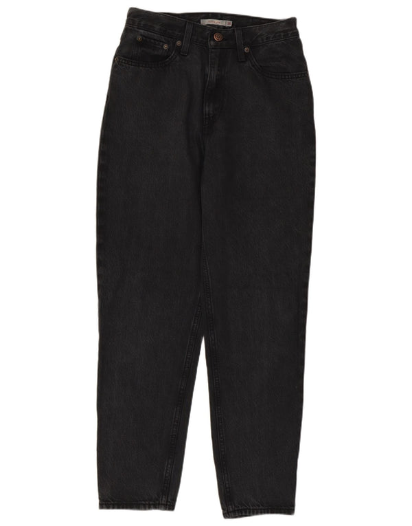 Levi's Womens Mom Tapered Jeans W26 L28 Gris Coton Années 80