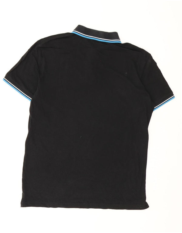 Polo Diadora Uomo XL Cotone Rigato Nero
