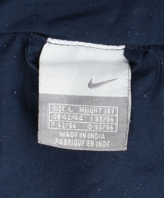 Giacca a vento da uomo NIKE UK 42/44 Large in poliestere blu navy