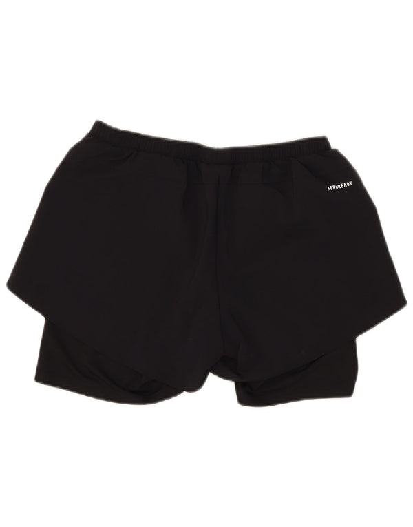 Adidas Womens Aeroready Sport Shorts UK 8/10 Small  Black Polyester