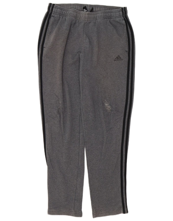 Pantaloni da tuta da uomo Adidas Large in cotone grigio
