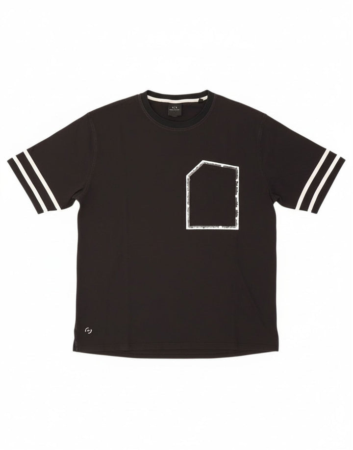 T-shirt da uomo Armani Exchange Top media nera