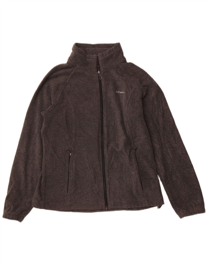 Columbia Womens Fleece Jacket UK 16 Large Grey Polyester