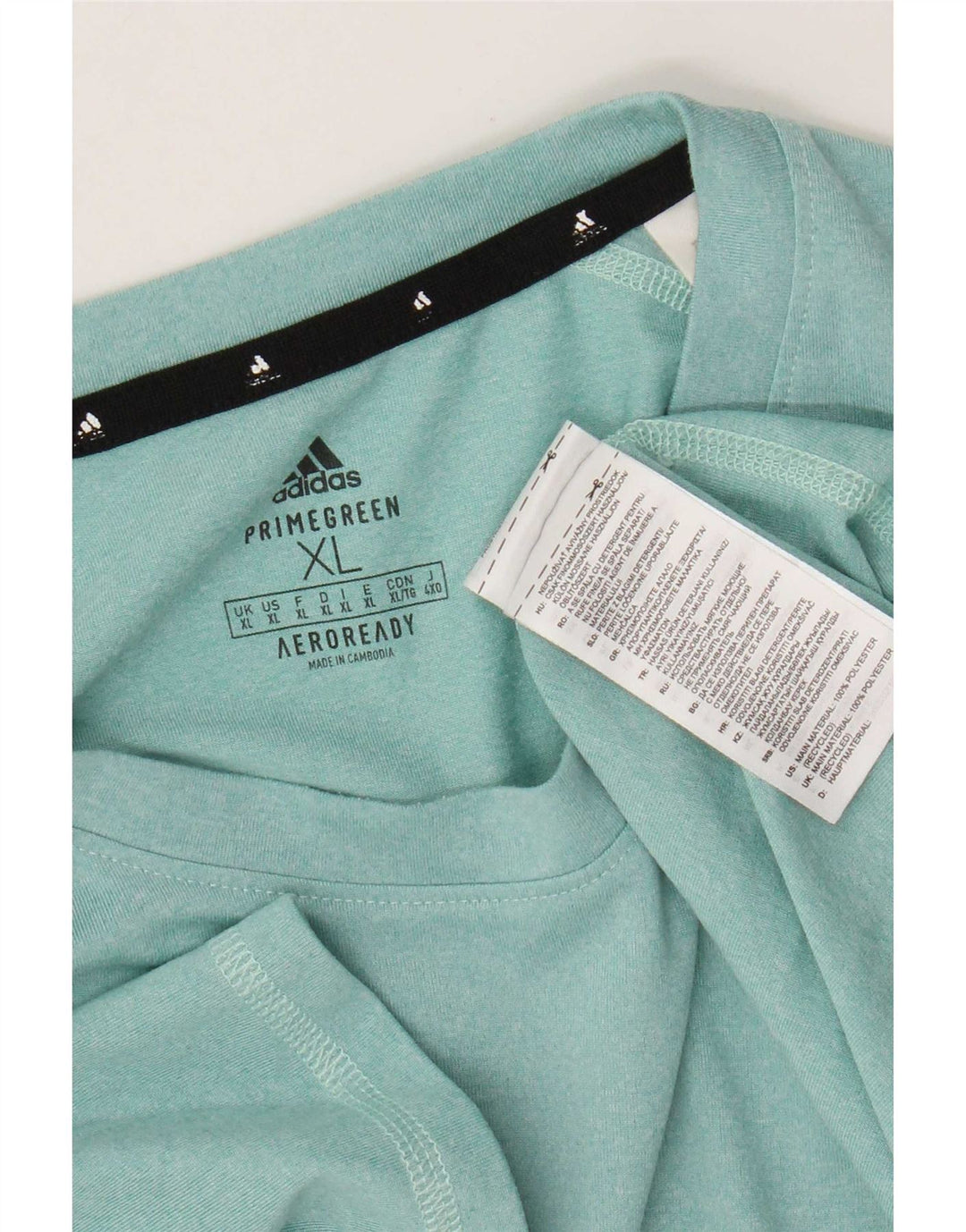 Adidas Mens Aeroready T-Shirt Top XL Turquoise Polyester