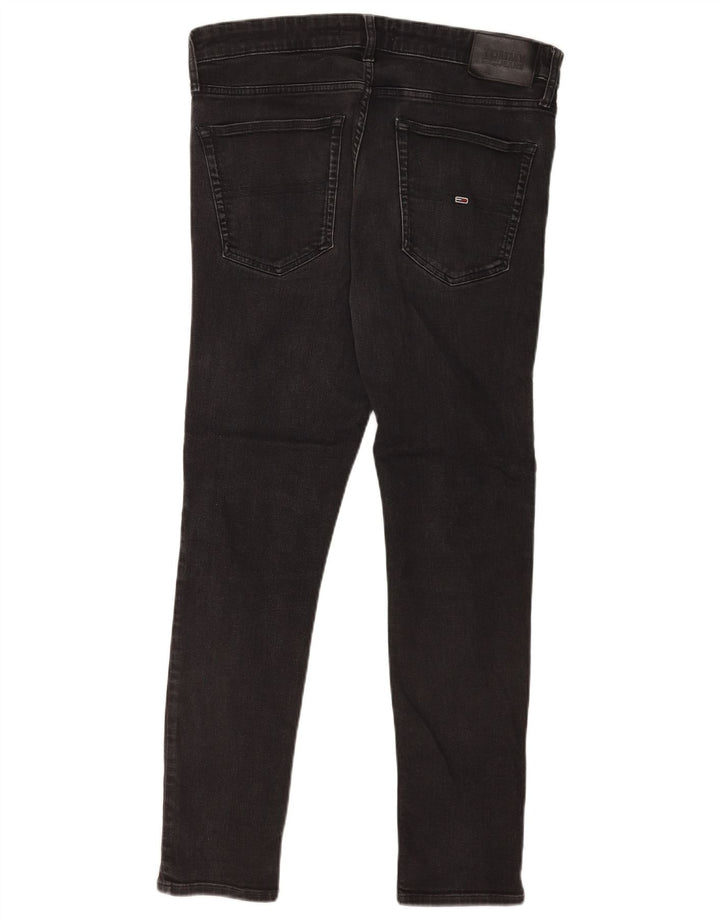 Tommy Hilfiger Mens Slim Jeans W34 L29 Black Cotton