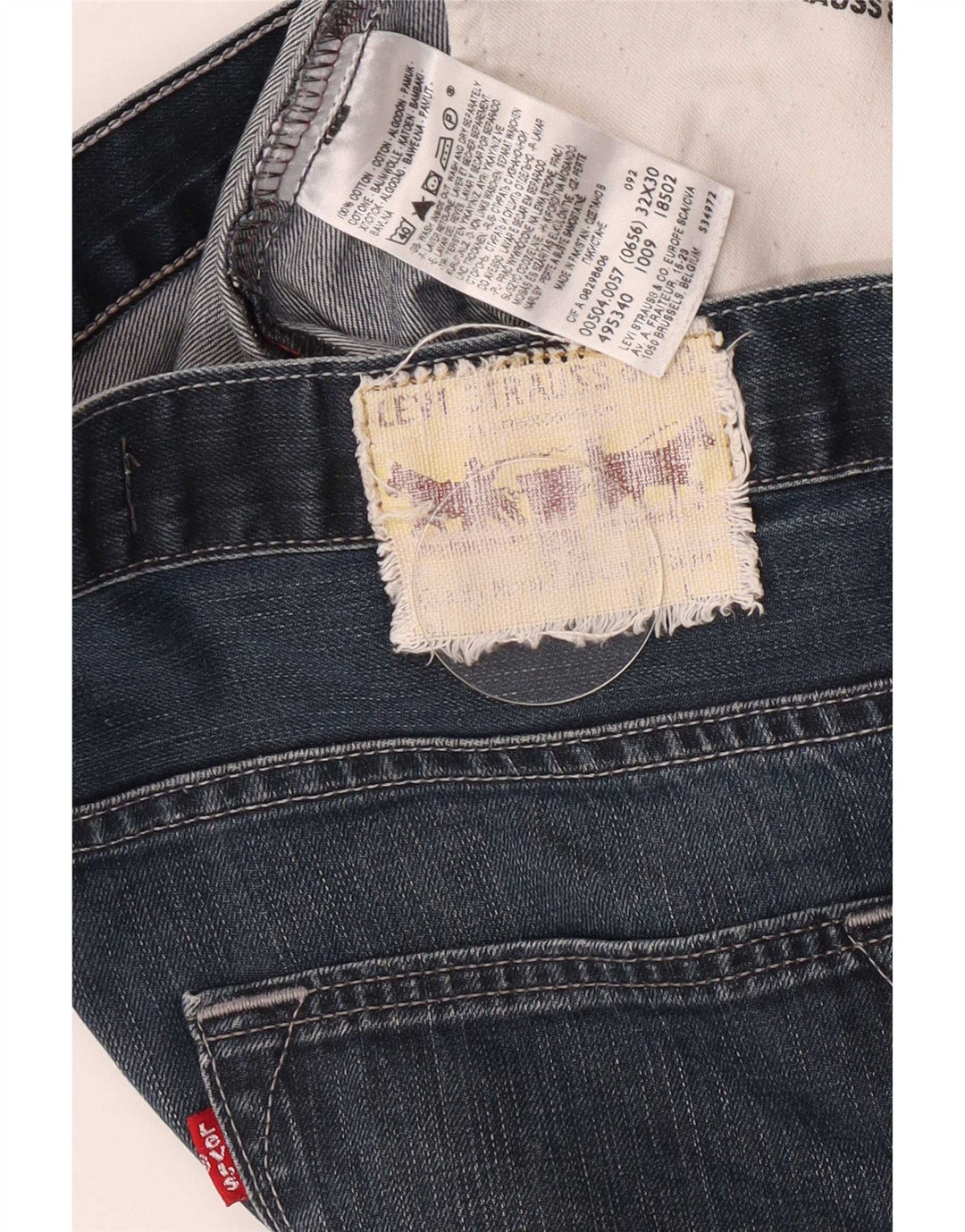 Levi's Mens 504 Straight Jeans W32 L27 Blue Cotton