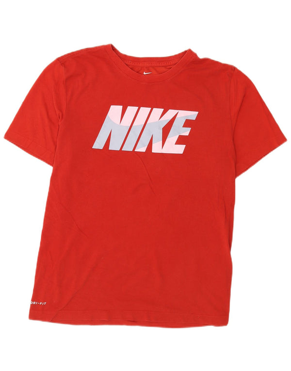Nike Dri Fit Graphic Camiseta para hombre, talla grande, algodón rojo