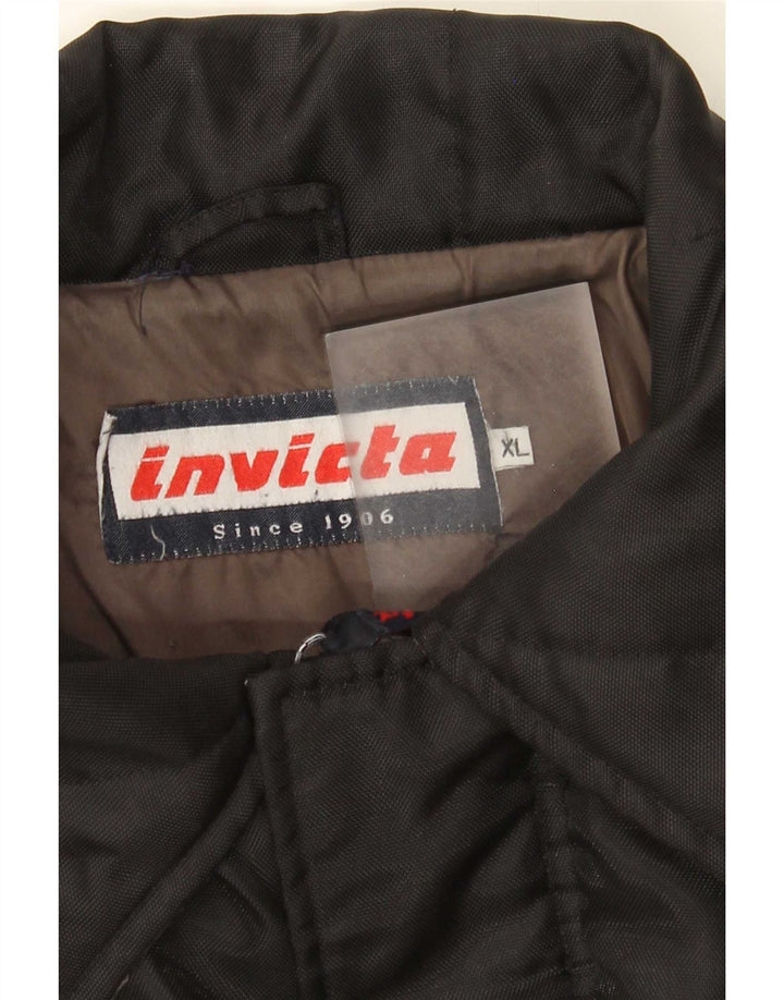 Invicta Polstret Herrejakke UK 42 XL Sort Colourblock