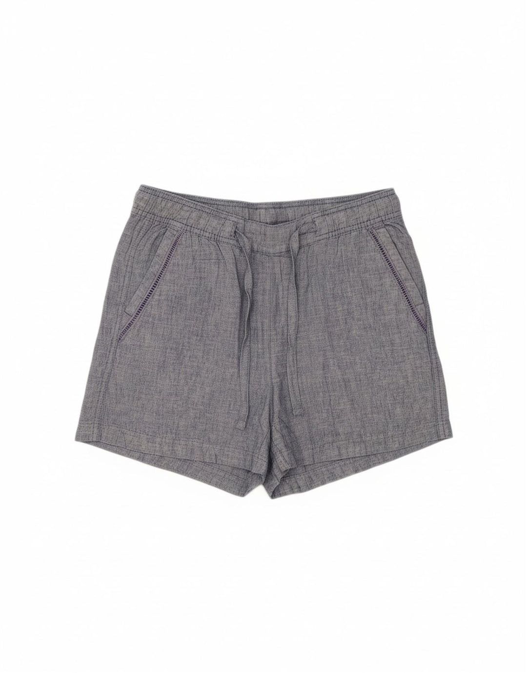 EDDIE BAUER Womens Chino Shorts Medium W30  Blue Linen