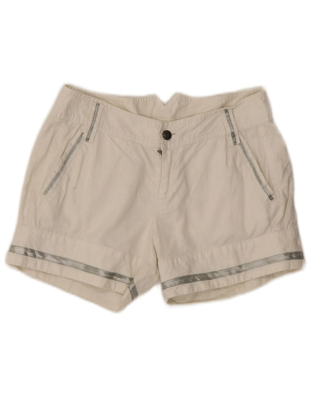 Diesel Womens Hot Pants W28 Medium White Linen