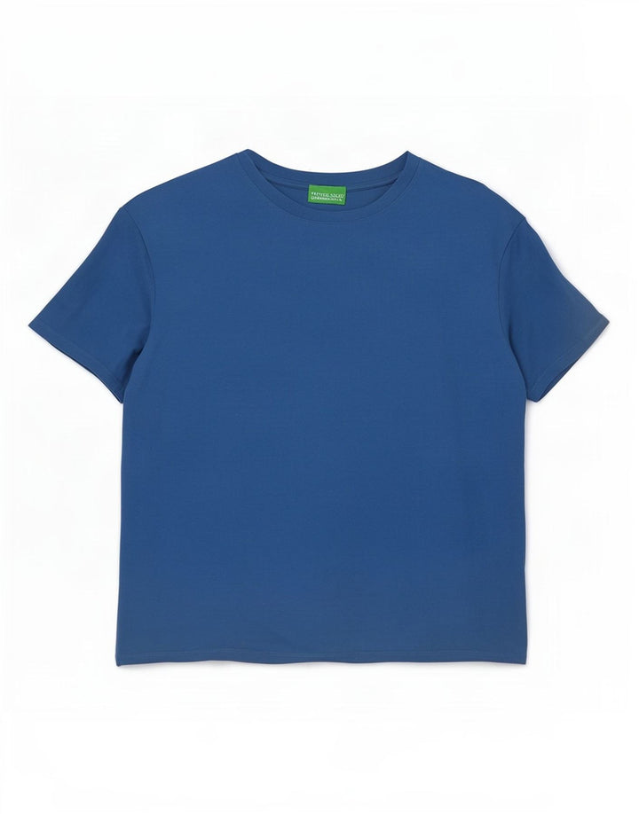 Benetton Damen T-Shirt Top UK 16 Large Blau