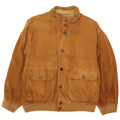 Vintage Mens Suede Bomber Jacket UK 40 Large Beige