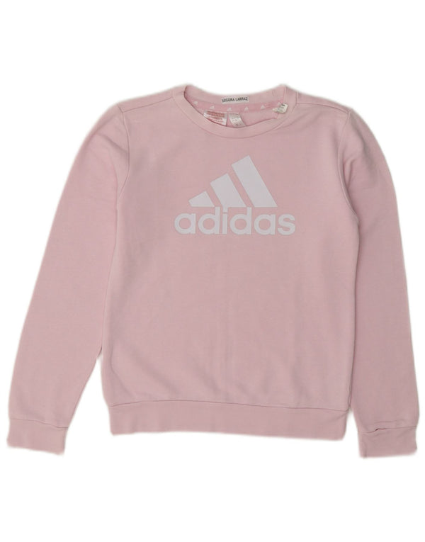 Adidas Girls Graphic Φούτερ 9-10 ετών Ροζ Βαμβακερό