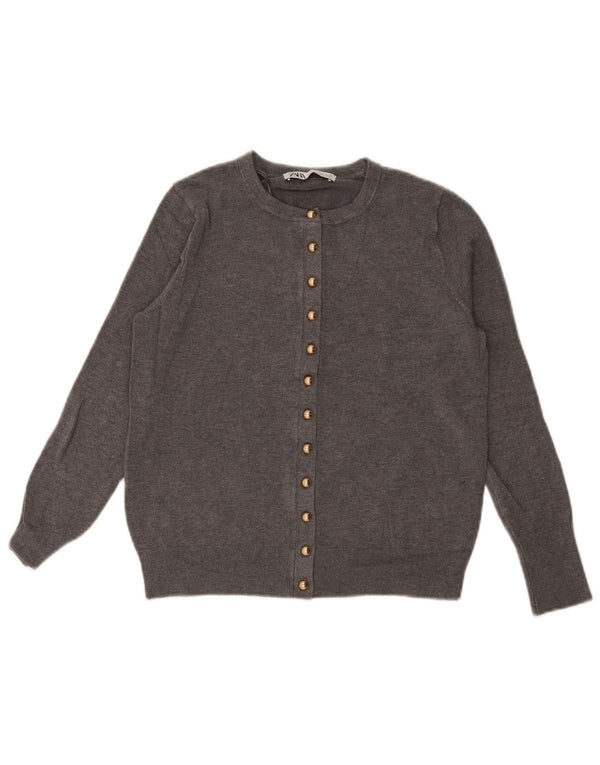 Sweter damski Zara Cardigan UK 12 Średni szary wiskoza