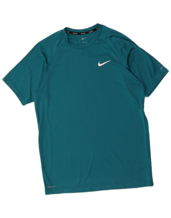 Nike Mens Dri Fit T-Shirt Top Medium Blue Polyester