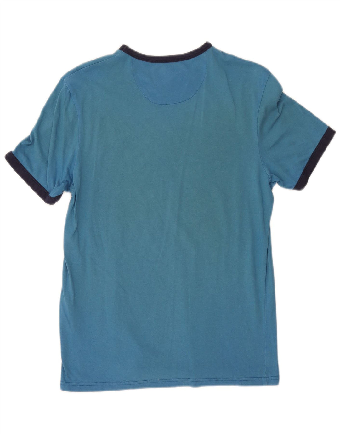 Lyle & Scott Mens T-Shirt Top Small Blue Colourblock Cotton
