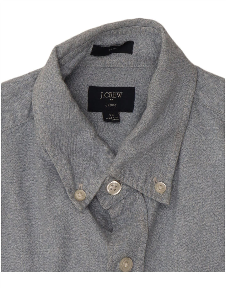 J. CREW Mens Slim Fit Shirt XS Blue Cotton