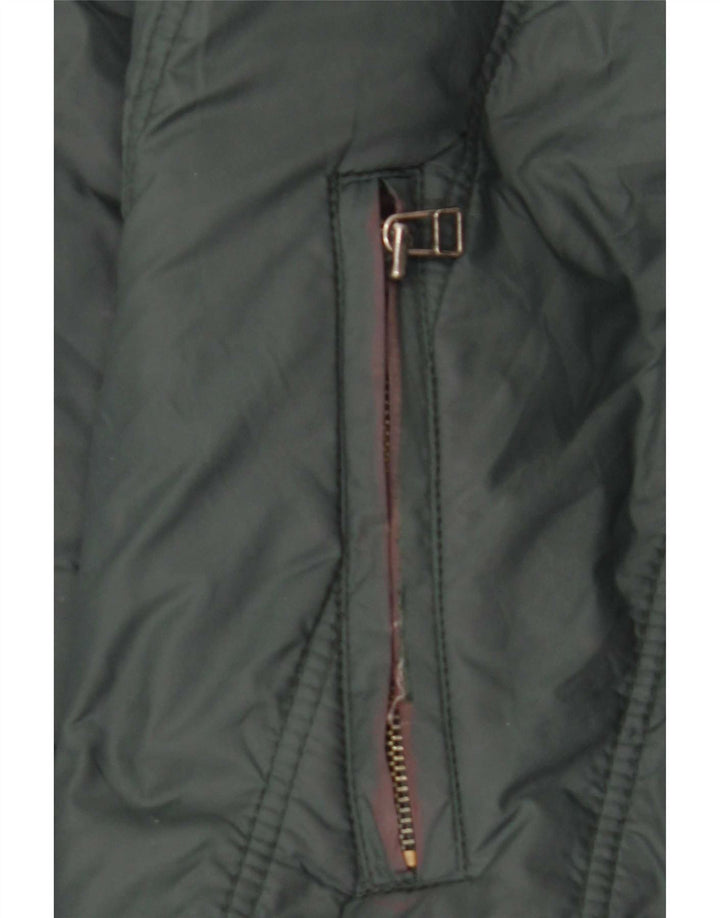 Zara Veste matelassée pour homme UK 40 Large Vert Nylon