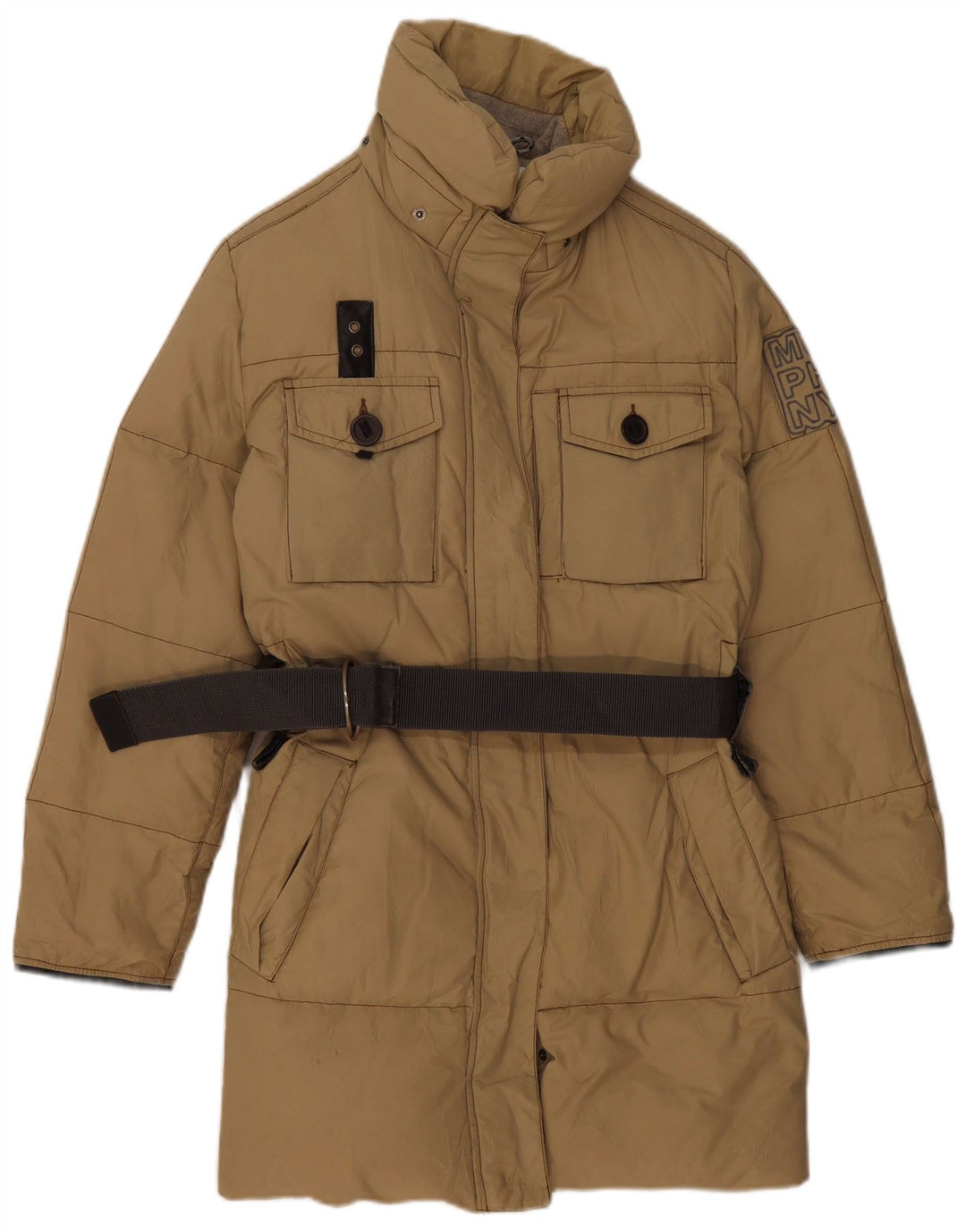 Murphy & Nye Dame Hætte Polstret Frakke UK 14 Medium Khaki Polyamid