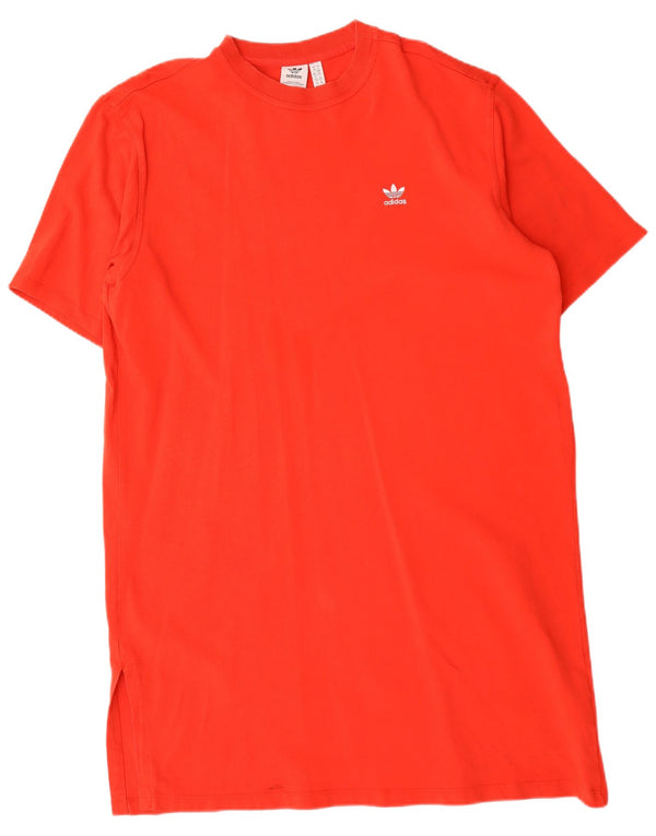 Abito t-shirt oversize con grafica Adidas da donna UK 18 XL rosso cotone