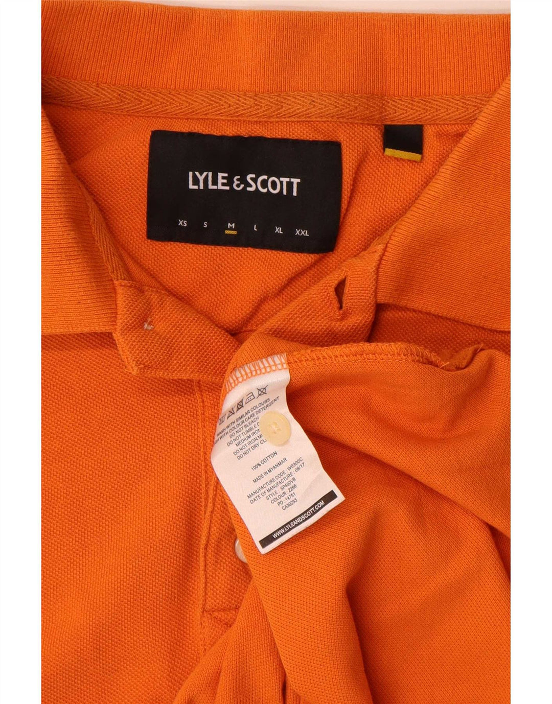 Lyle & Scott muška polo majica srednje narančaste pamučne boje