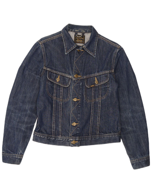 Lee Womens Denim Jacket UK 14 Large Blue Cotton