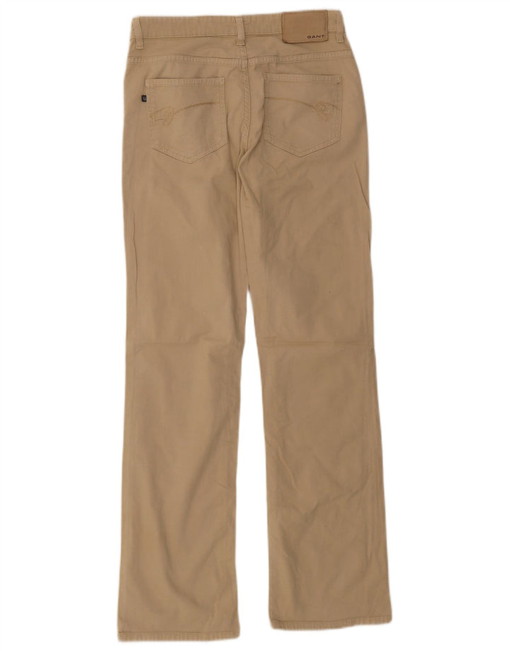 GANT Calça feminina reta casual W27 L32 algodão bege
