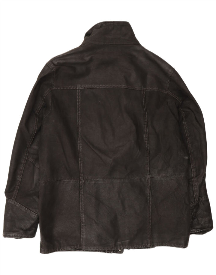 Giacca in pelle vintage da uomo IT 52 XL Nera