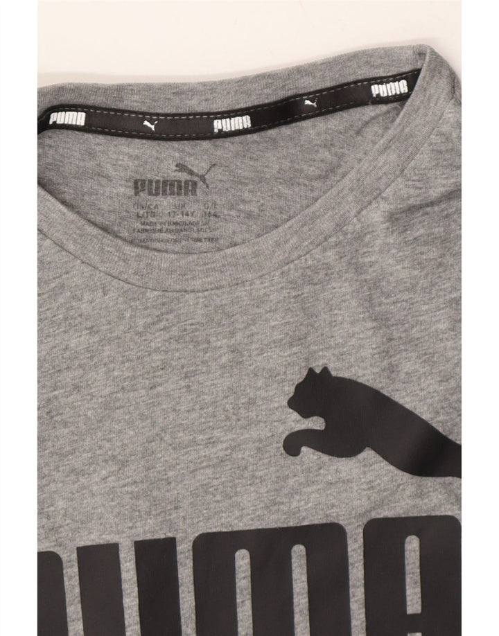 PUMA Boys Graphic T-Shirt Top 13-14 Years  Grey Vintage Puma and Second-Hand Puma from Messina Hembry 