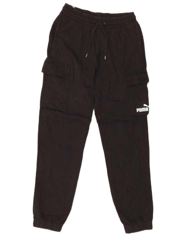 Puma Mens Cargo Tracksuit Trousers Joggers Small Black Cotton